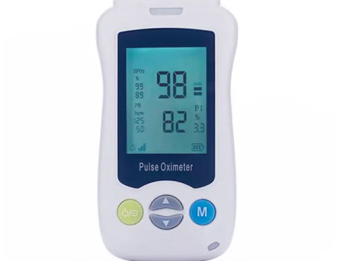 Hand held pulse oximeter